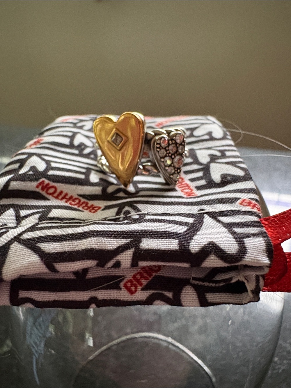 Brighton Gold and Silver Heart Ring.  Size 7